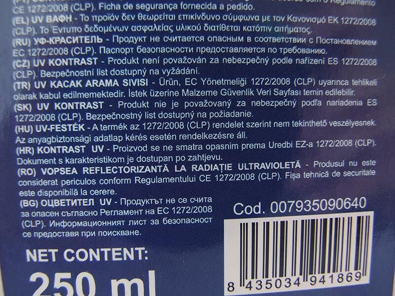 Uv boja u boci sa dozerom 250ml