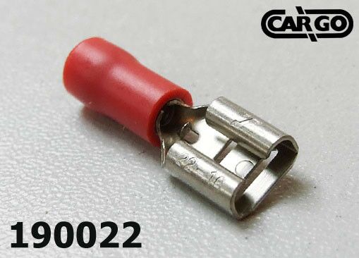 PAPUČICA ŽENSKA 6.3X1.5MM2 SA IZOL.CRVENA