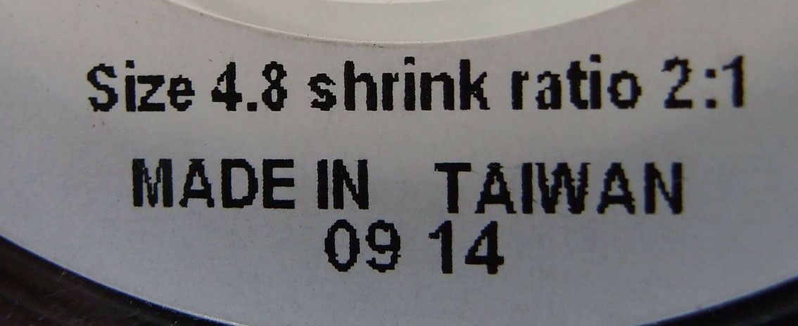 Termo buzir crni 2:1 2m 4.8/2.4mm