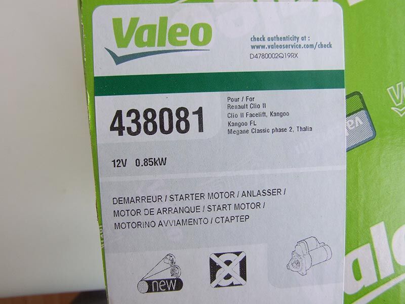 Anlaser valeo 12v 0.85kw 8z dacia logan,sandero 1.6,