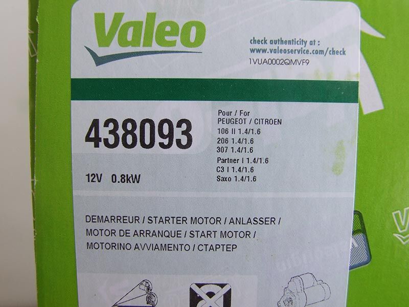 Anlaser valeo 12v 0.8kw 9z citroen c3 ,peugeot 206,307
