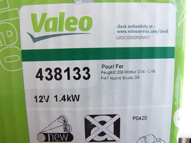Anlaser valeo 12v 1.4kw 11z peugeot 206 1.4hdi 307,citroen