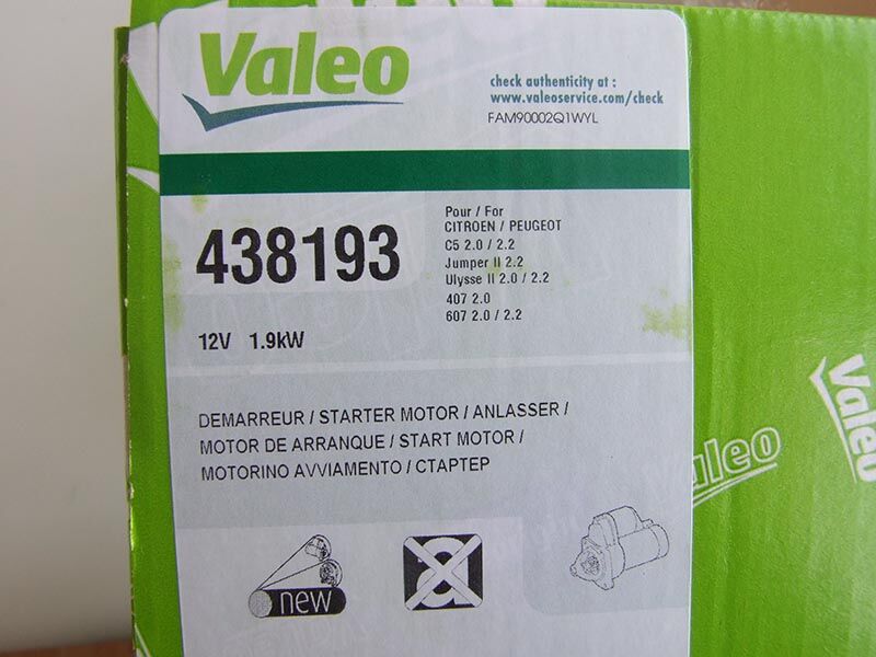 Anlaser valeo 12v 1.9kw 11z peugeot 406,407,607 2.0hdi,citroen c5 i