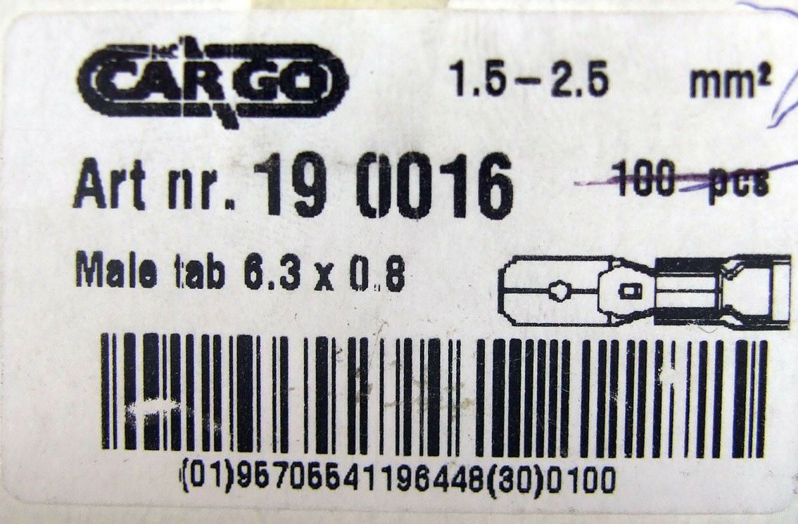 Papucica muska 6.3x2.5mm2 sa izol.plava