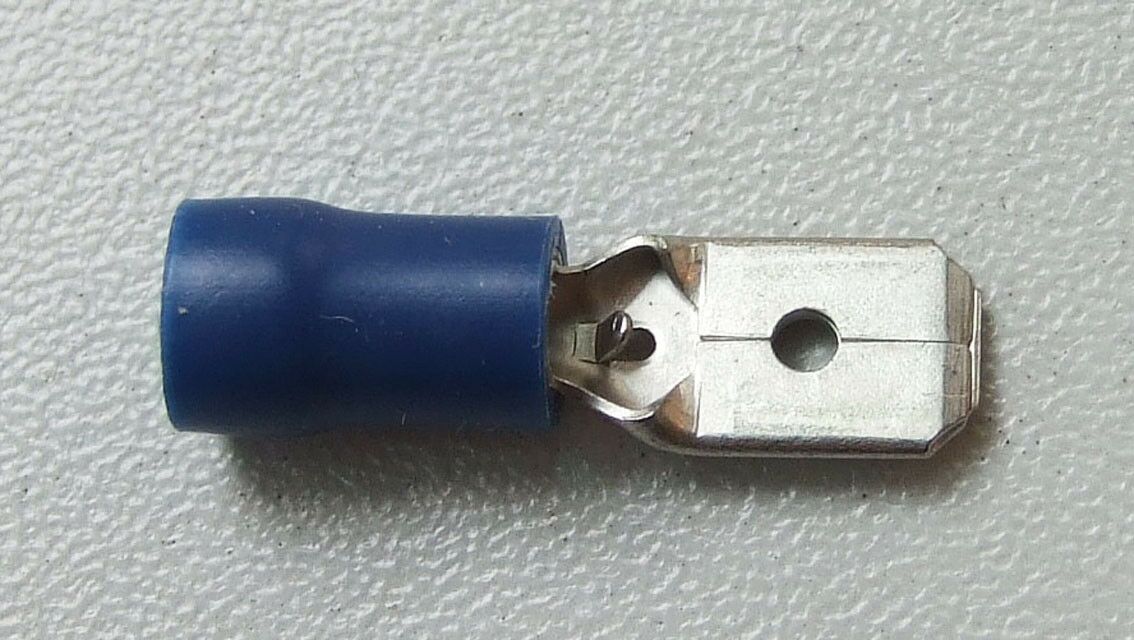 Papucica muska 6.3x2.5mm2 sa izol.plava