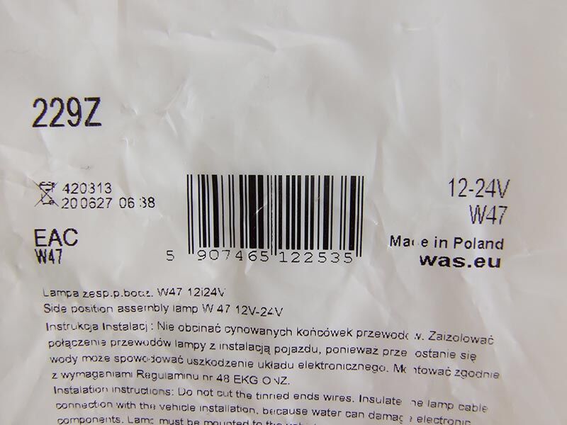 Gabaritna lampa led 12- 24v zuta sa nosacem