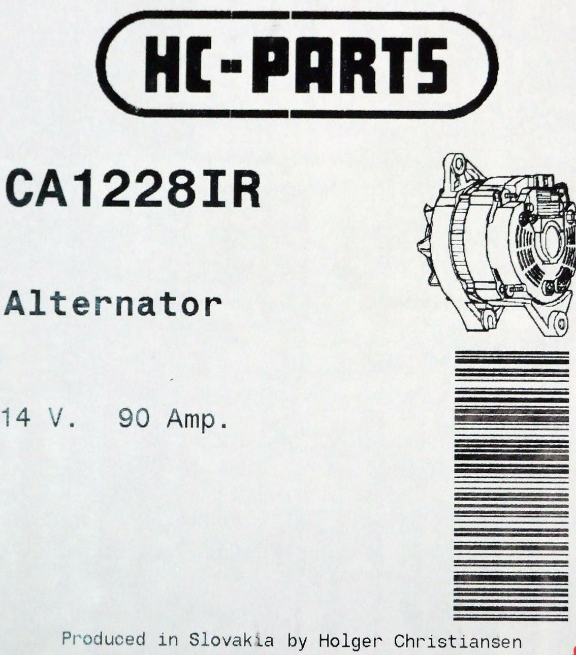 Alternator bosch 12v 90a vw transporter t4