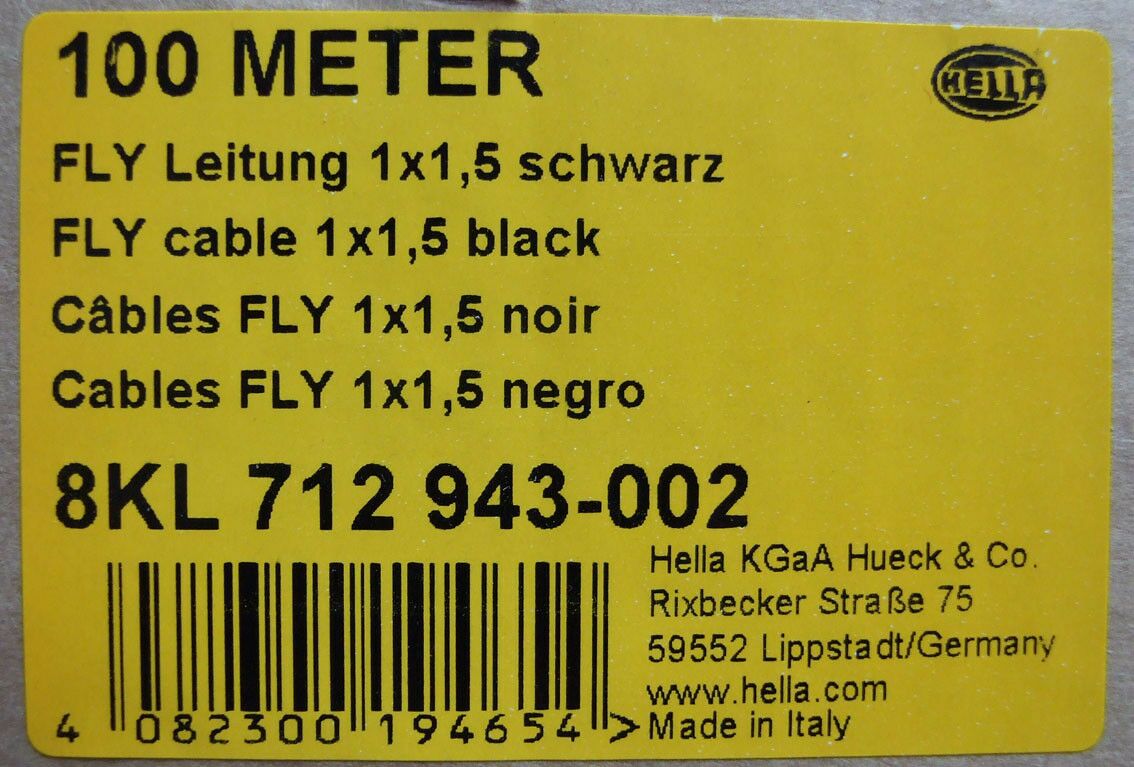 Kabel hella 1,50mm2 crni
