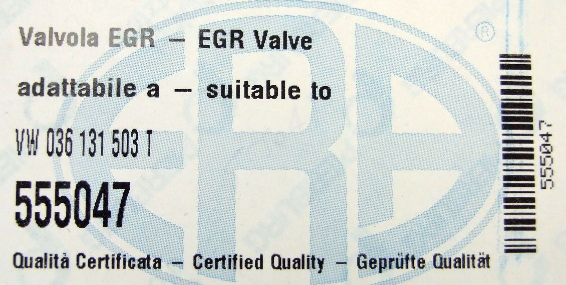 Egr ventil vw golf iv 1,6 16v 02-skoda fabia 1,4