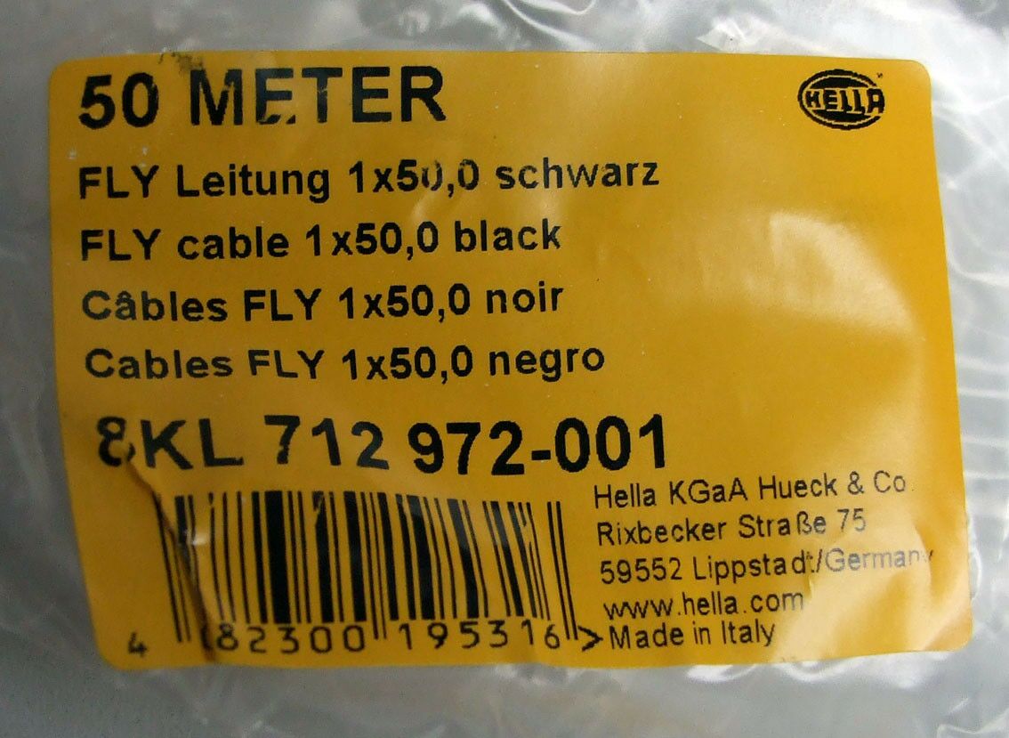 Kabel hella 50,00mm2 crni