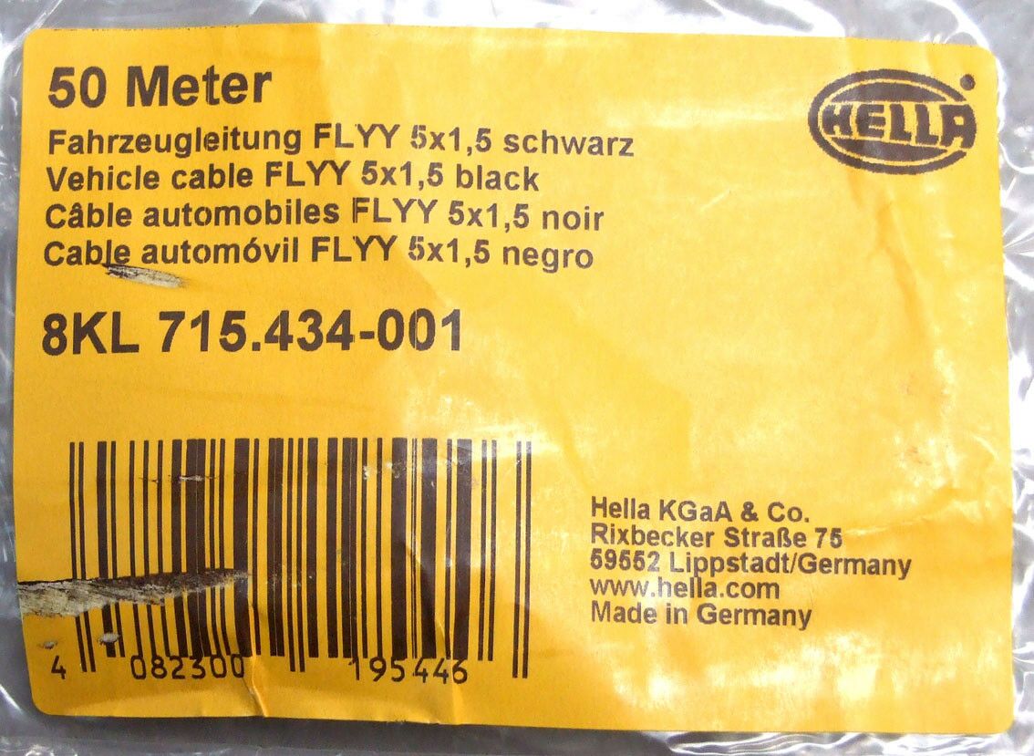 Kabel hella 5x1,50mm2 crni
