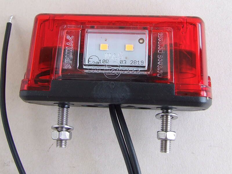 Svjetlo registarske tablice 12/24v led - crveno