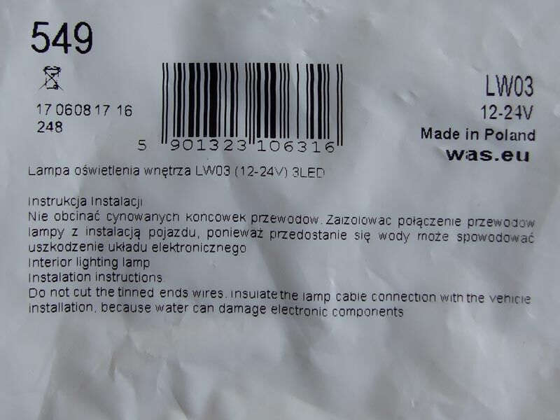 Lampa unutrasnja led 84x24x25 bela 3diode