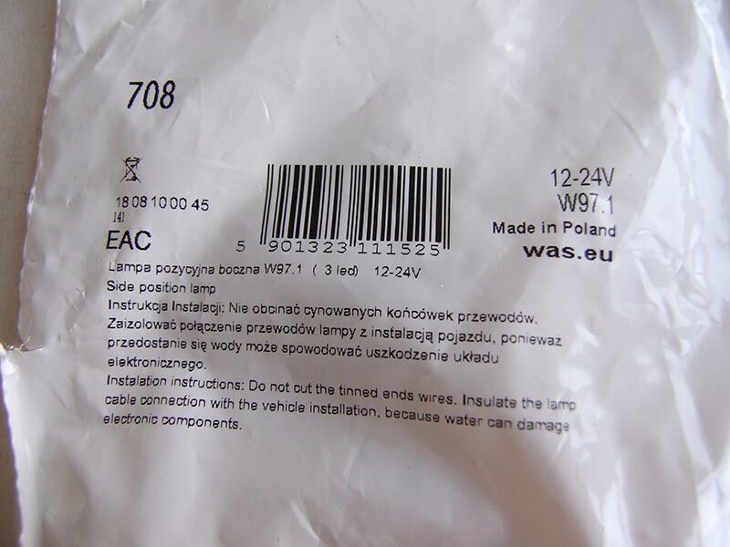 Gabaritna lampa zuta led slim-providna 83.8x24.2 3diode